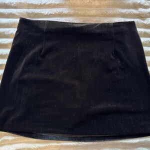 Steve Madden Black Velvet Mini Skirt